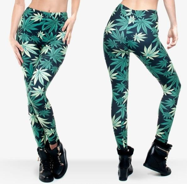 Sexy Ganja Leaf Print Leggings