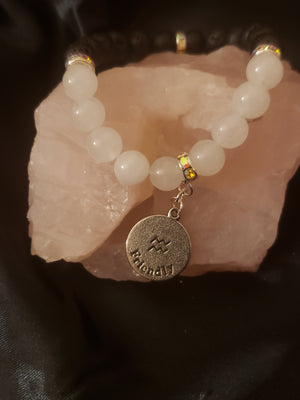 AQUARIUS Zodiac Charm Bracelet