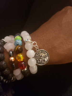 AQUARIUS Zodiac Charm Bracelet