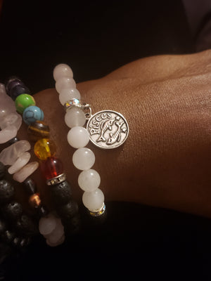 PISCES Zodiac Charm Bracelet