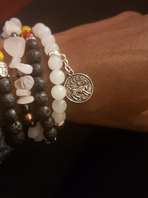 ARIES Zodiac Charm Bracelet