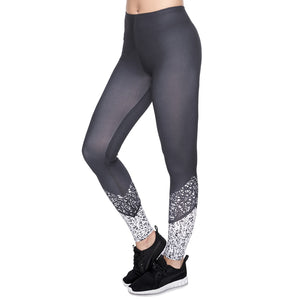 Black Stitching Printed Leggings