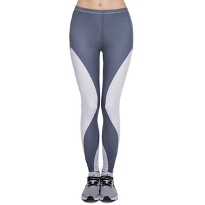 Grey Printed Feminina Fitness Leggings