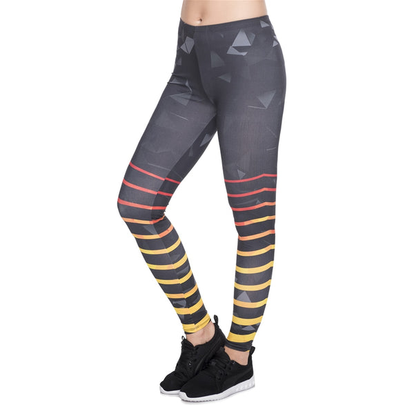 Black 3D Triangles Leggings