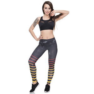 Black 3D Triangles Leggings