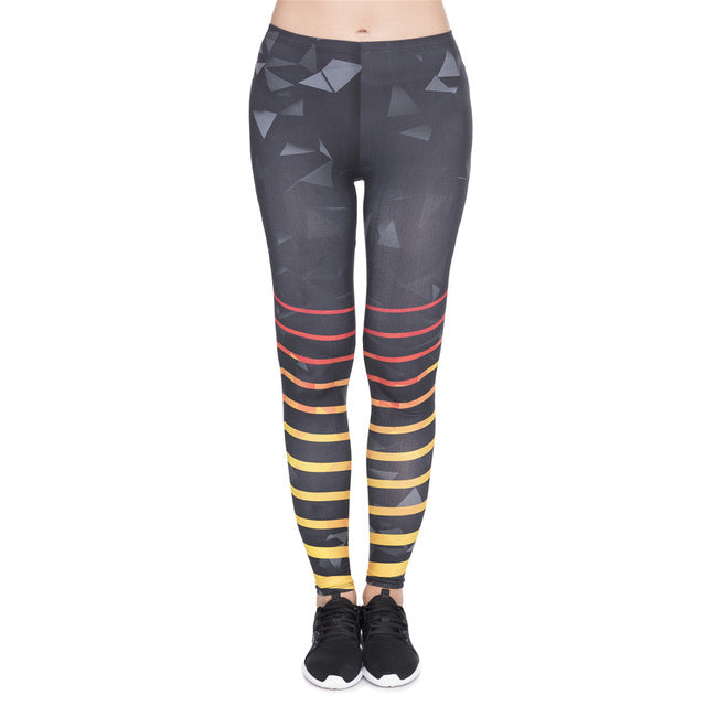 Black 3D Triangles Leggings