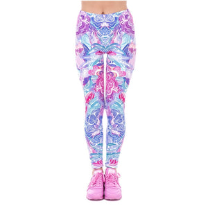 Exotic Purple Flowers Leggings