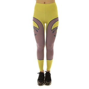 Women's Yellow Face Printed Leggings