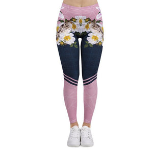 Pink Bloom 3D High Elasticity Leggings