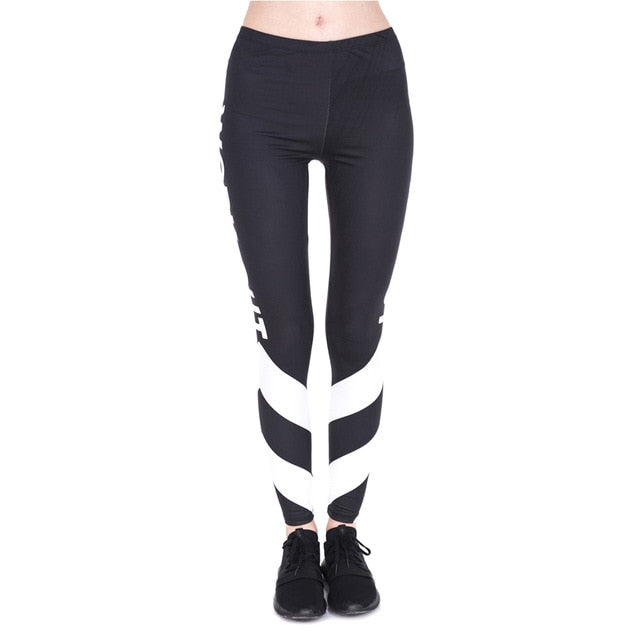 Black and White Arrow Workout Leggings