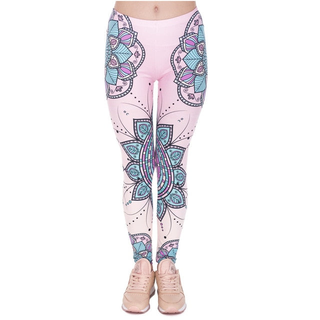 Mandala Flower 3D Print Legging